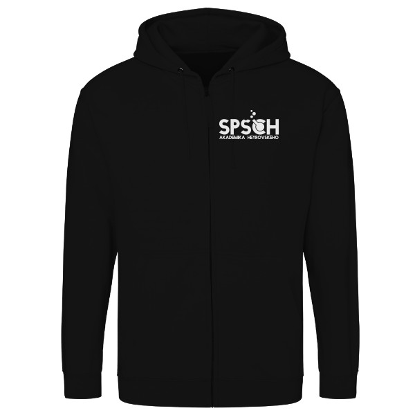 Dámská mikina se zipem s logem SPŠCH černá