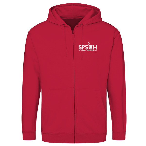 Dámská mikina se zipem s logem SPŠCH modrá