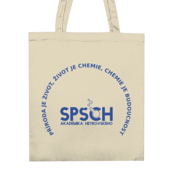 Nákupní taška s logem SPŠCH přírodní