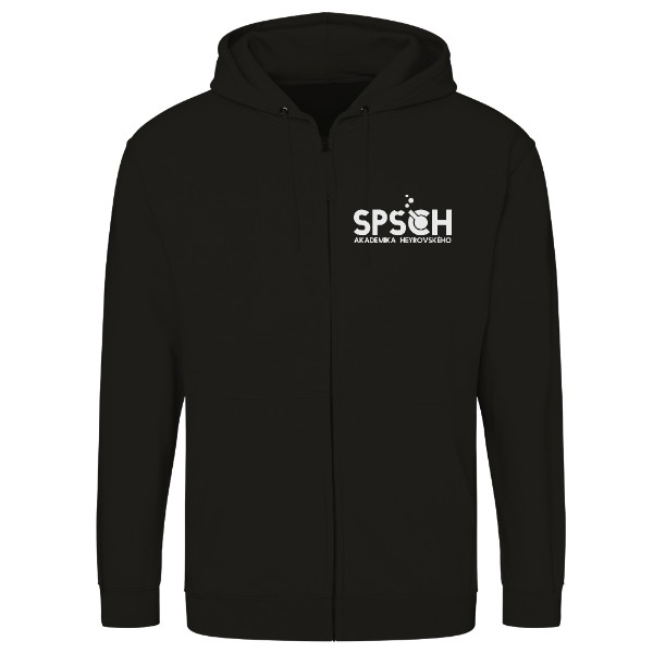 Pánská mikina na zip s logem SPŠCH černá